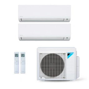 Ar-Condicionado Multi Split Inverter Daikin 24.000 BTUs (1x Evap HW 9.000 + 1x Evap HW 20.000) Quente/Frio 220V