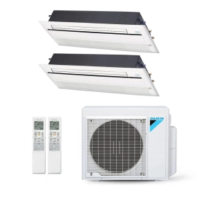 Ar-Condicionado Multi Split Inverter Daikin 34.000 BTUs (2x Evap Cassete 1 Via 18.000) Quente/Frio 220V