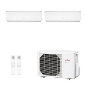 Ar-Condicionado Multi Split Inverter Fujitsu 18.000 (1x Evap HW 7.000 + 1x Evap HW 12.000) Quente/Frio 220V
