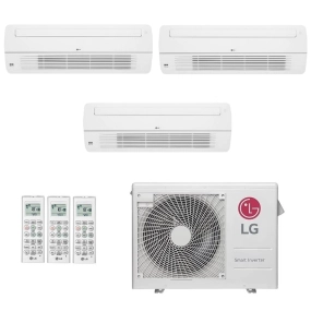 Ar-Condicionado Multi Split Inverter LG 24.000 BTUs (3x Evap Cassete 1 Via 9.000) Quente/Frio 220V