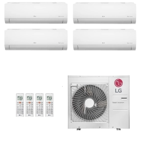 Ar-Condicionado Multi Split Inverter LG 30.000 (2x Evap HW 7.000 + 2x Evap HW 12.000) Quente/Frio 220V
