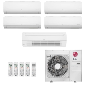 Ar-Condicionado Multi Split Inverter LG 48.000 (3x Evap HW 9.000 + 1x Evap HW 12.000 + 1x Evap Cassete 1 Via 18.000) Quente/Frio 220V