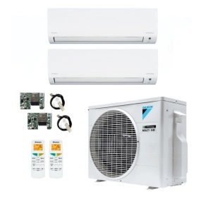 Ar Condicionado Multi Split Inverter R-32 Daikin 18.000 (2x Evap HW 12.000) Só Frio 220V + Módulo Wi-Fi
