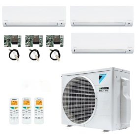 Ar-Condicionado Multi Split Inverter R-32 Daikin 18.000 (2x Evap HW 9.000 + 1x Evap HW 12.000) Só Frio 220V + Módulo Wi-Fi