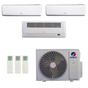 Ar-Condicionado Multi Split Inverter R-32 Gree 30.000 (2x Evap HW 12.000 + 1x Evap Cassete 1 Via 18.000) Quente/Frio 220V Ar-Condicionado Multi Split Inverter R-32 Gree 30.000 (2x Evap HW 12.000 + 1x Evap Cassete 1 Via 18.000) Quente/Frio 220V