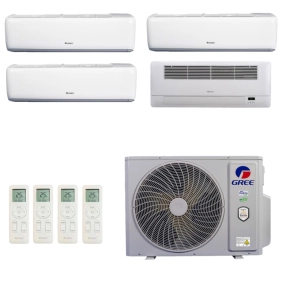 Ar-Condicionado Multi Split Inverter R-32 Gree 36.000 (3x Evap HW 9.000 + 1x Evap Cassete 1 Via 12.000) Quente/Frio 220V