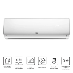 Ar-Condicionado Multi Split Inverter TCL 18.000 (1x Evap HW 9.000 + 1x Evap HW 12.000) Quente/Frio 220V