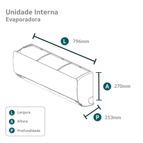 Ar-condicionado Split HW Inverter Fujitsu Airstage Essencial 9.000 BTUs R-32 Quente/Frio 220V