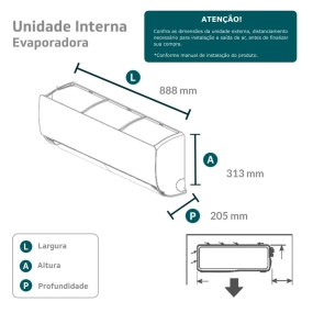 Ar-Condicionado Split HW Inverter TCL Fresh-In 2.0 12.000 BTUs R-32 Quente/Frio 220V