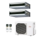 Ar-Condicionado Multi Split Inverter Fujitsu 18.000 BTUs (2x Evap Duto 9.000) Quente/Frio 220V
