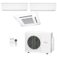 Ar-Condicionado Multi Split Inverter Fujitsu 23.000 (2x Evap HW 12.000 + 1x Evap Cassete 4 Vias 12.000) Quente/Frio 220V