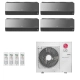 Ar-Condicionado Multi Split Inverter LG 30.000 (2x Evap HW Artcool 7.000 + 2x Evap HW Artcool 12.000) Quente/Frio 220V